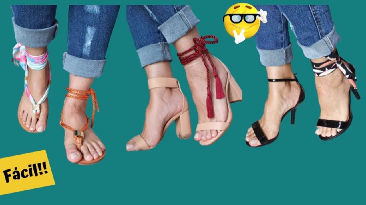 IDEIAS BRILHANTES PARA TRANSFORMAR SUA SANDÁLIA!!