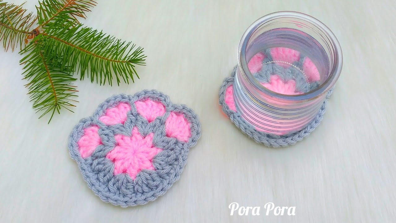 Easy and Cute Crochet Paw Print Coaster I Crochet Animal Coaster