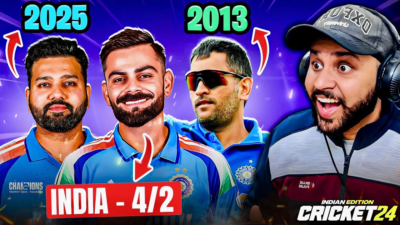 ROHIT CENTURY 💯 MS DHONI SHINES 🔥 INDIA 2013 vs 2025 🏆 Cricket 24