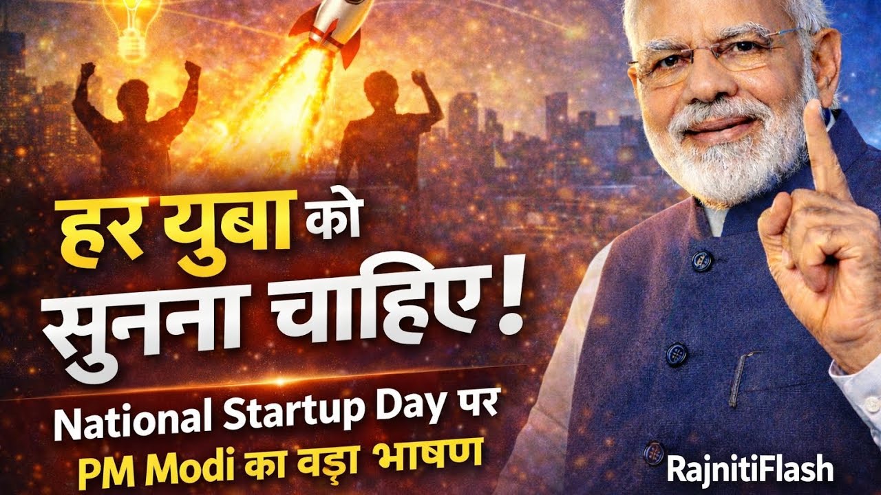 National Startup Day पर PM Modi का बड़ा भाषण | युवाओं और Startups के लिए बड़ा संदेश 