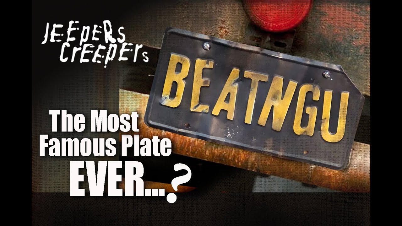 The Original Jeepers Creepers license plate BEATNGU. Most famous screen-used plate #jeeperscreepers