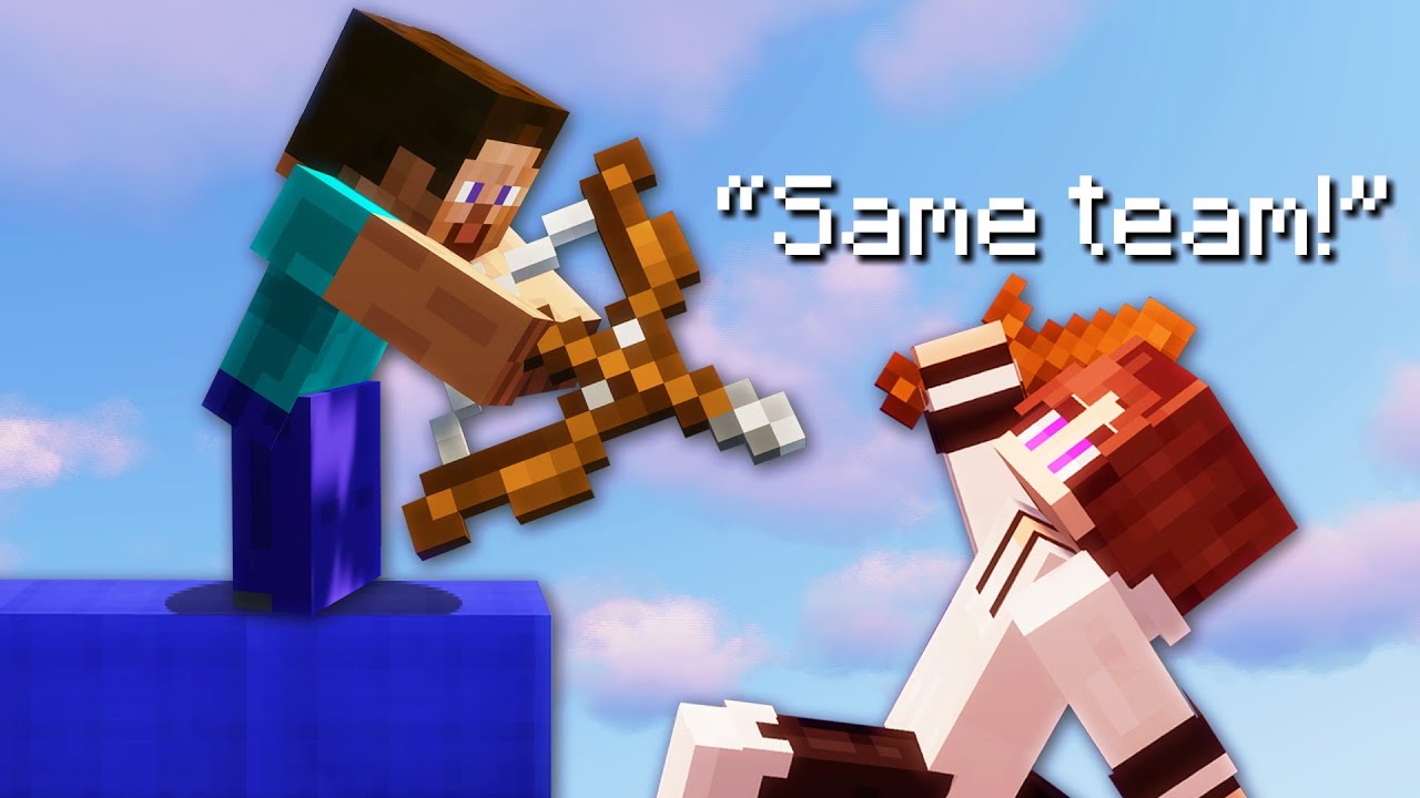 Bedwars, но мой друг пытается заставить меня проиграть