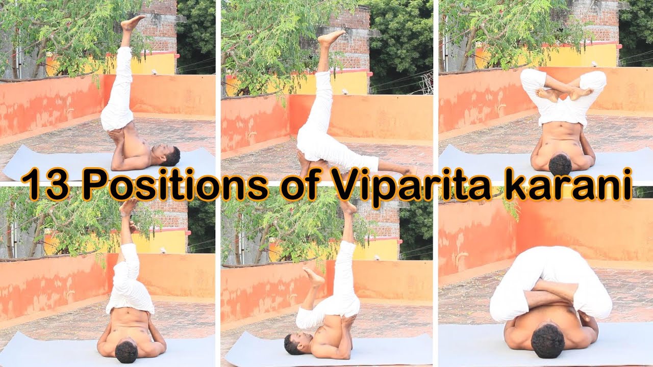 13 pose of Viparita Karani yoga benefits, precautions and variations | Sarvangasana prep