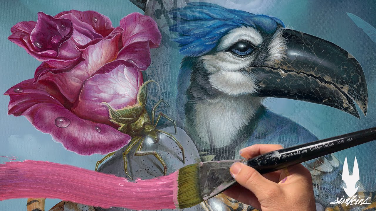Painting of the The Knocking bird at Foggy's Wall