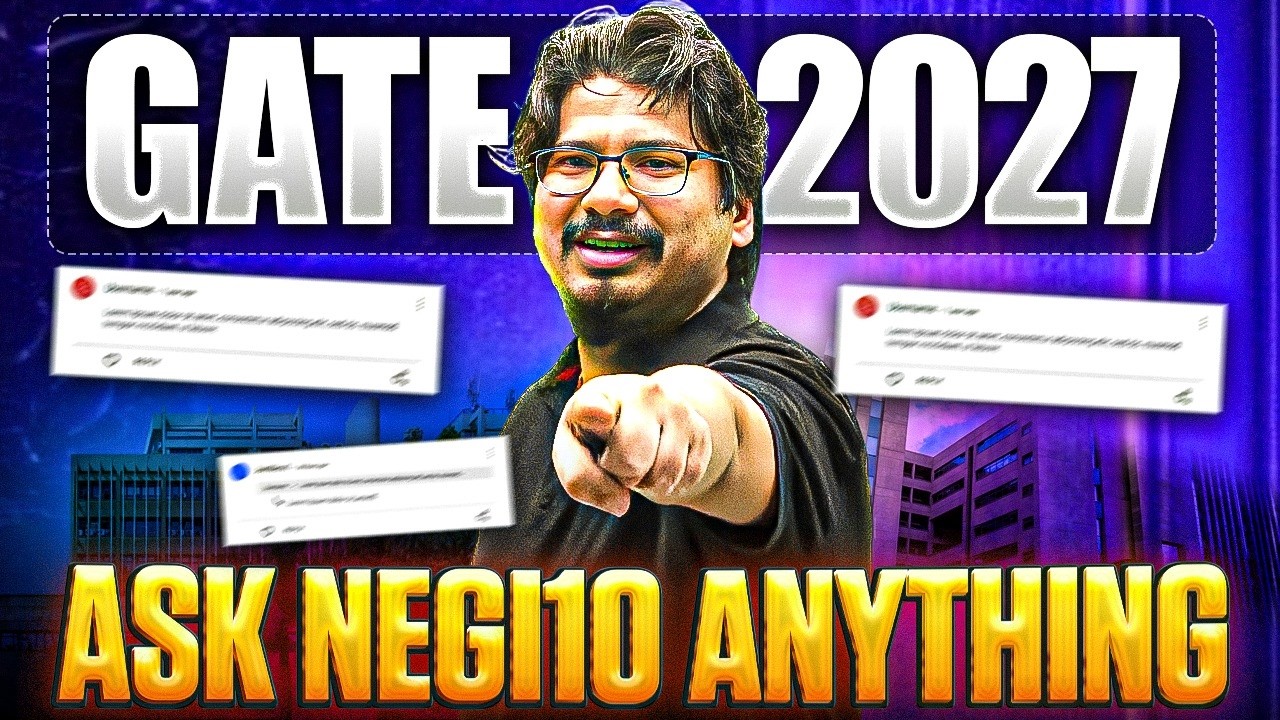 🚨 GATE 2027 Strategy LIVE: Ask NEGI10 Anything ! #GATE2027 #NEGI10 #NEGIsir
