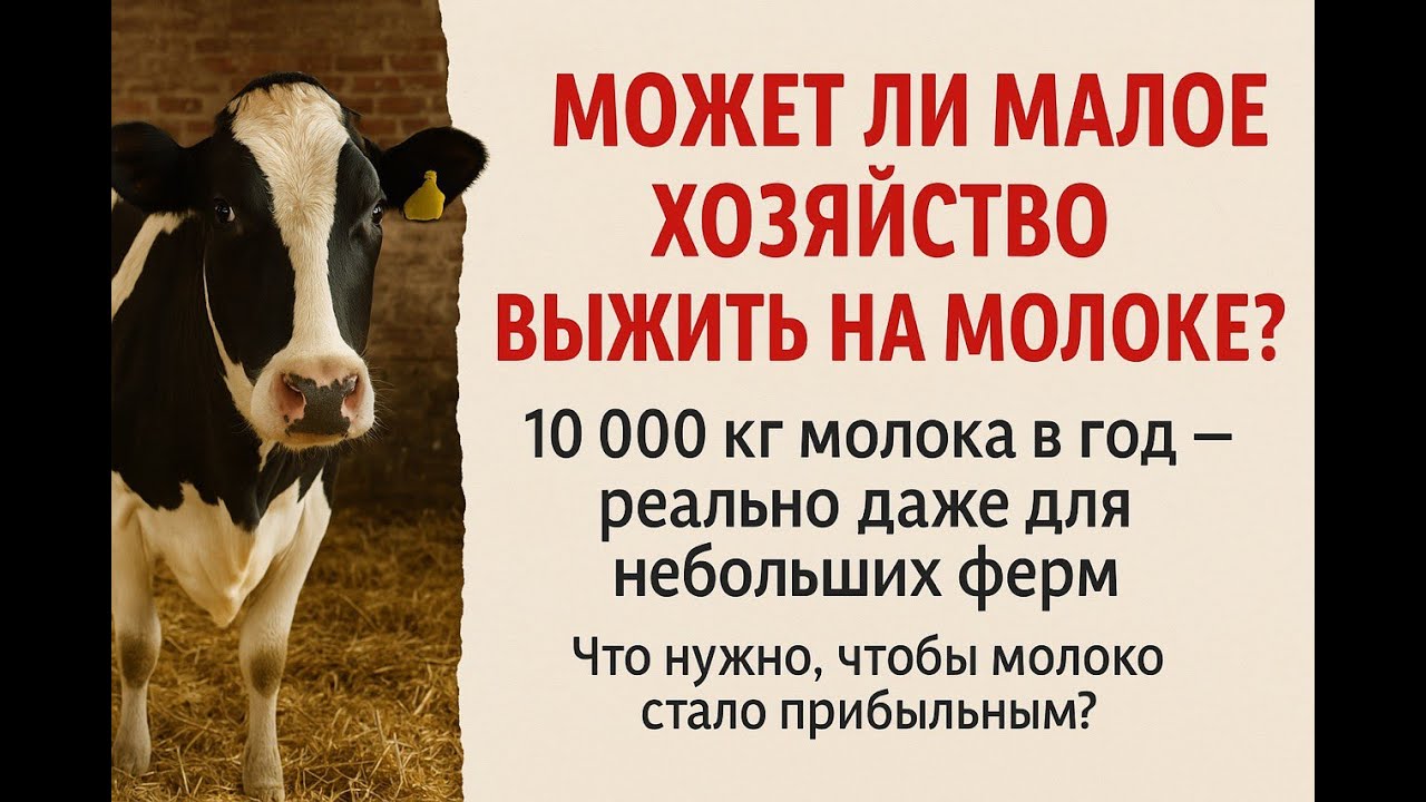 Есть ли шанс выжить у мелкого производителя молока и что надо, чтобы молоко было прибыльным.