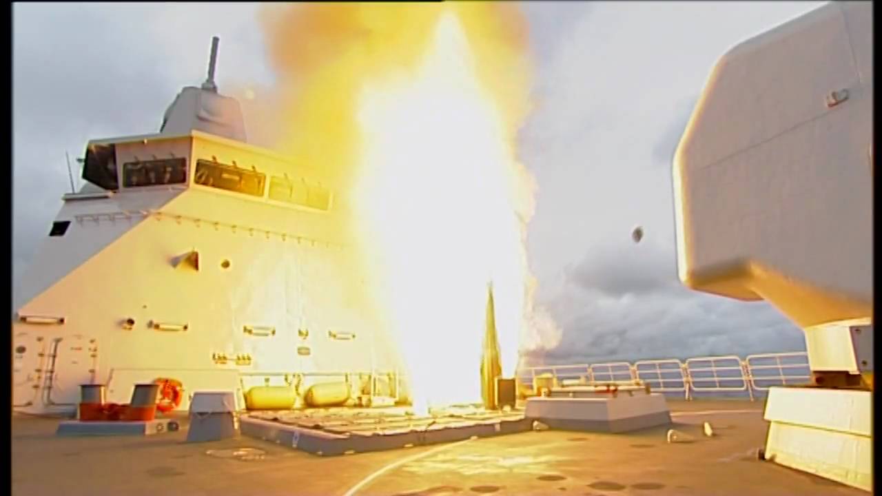 Dutch Navy HNLMS Tromp (F803) and HNLMS Van Speijk (F828) launch NSSM, ESSM, SM2 and Harpoon