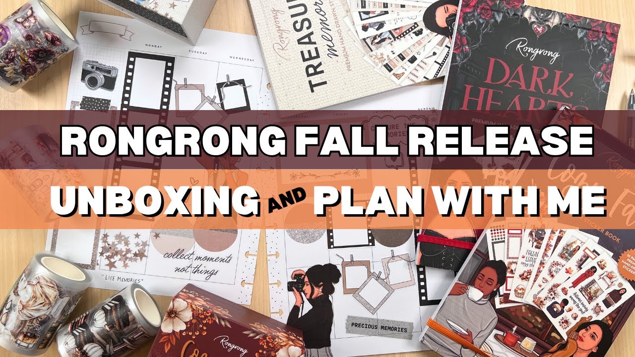 Rongrong Fall 2025 Release Unboxing & Plan With Me - Classic Vertical Happy Planner - Sticker Haul