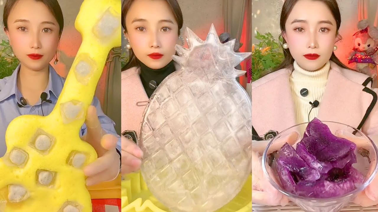 Homemade Chinese Ice Eating ASMR | Soft Frozen Desserts & Snow Ice Sounds #112