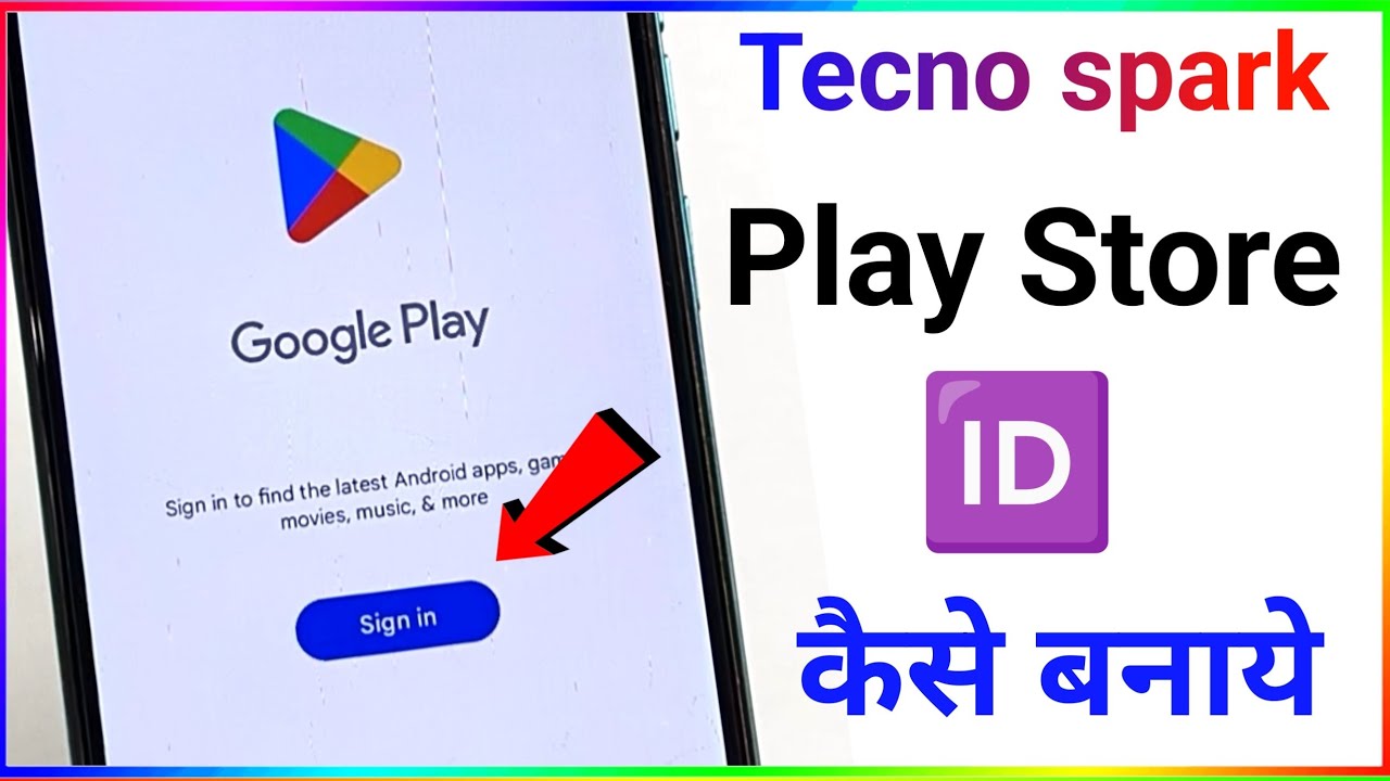 tecno spark mobile mein play store id kaise banaye || google play store ki id kaise banaye
