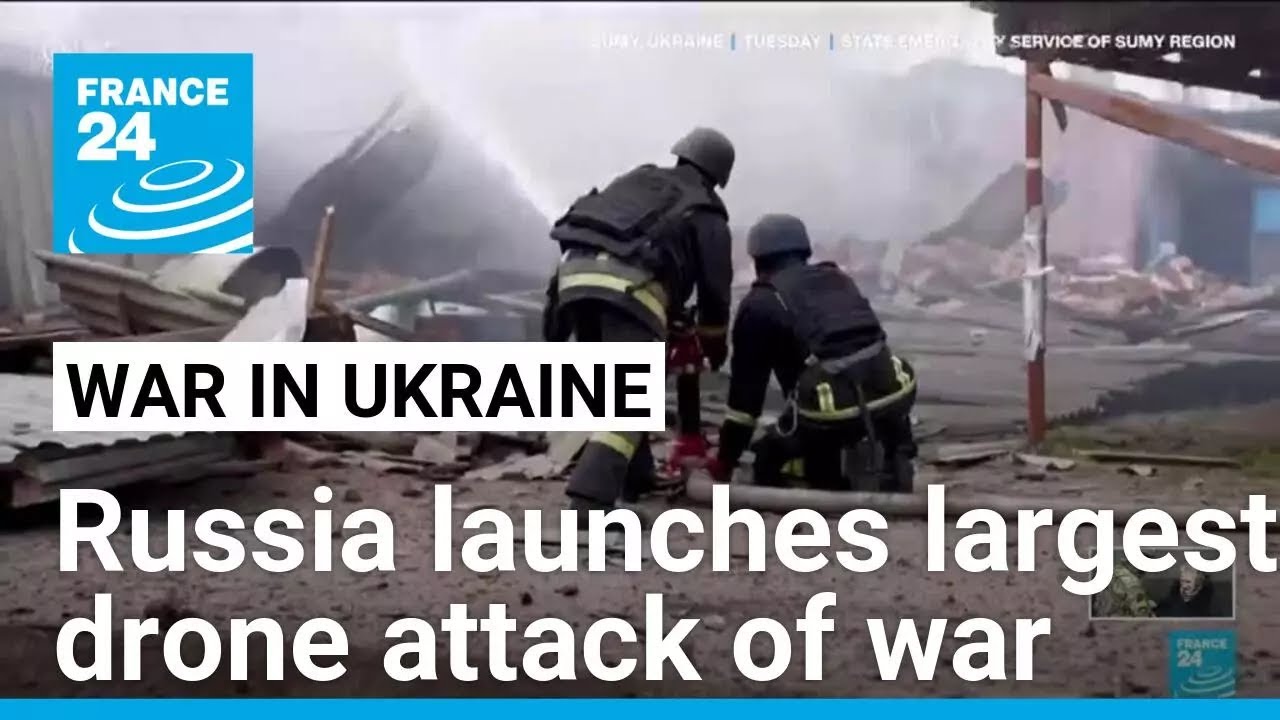 Russia strikes Ukraine's critical infrastructure in war's largest drone attack &bull; FRANCE 24 English
