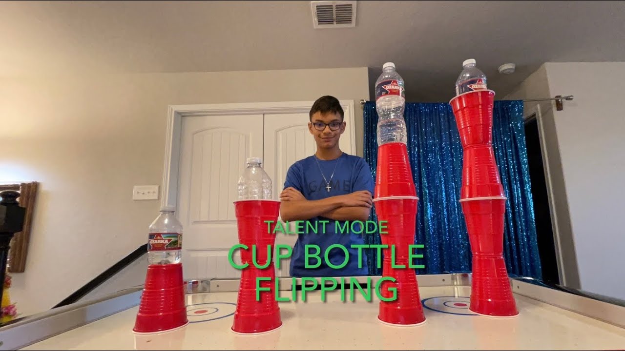 Cup Stacking Bottle Flips Misses and Makes