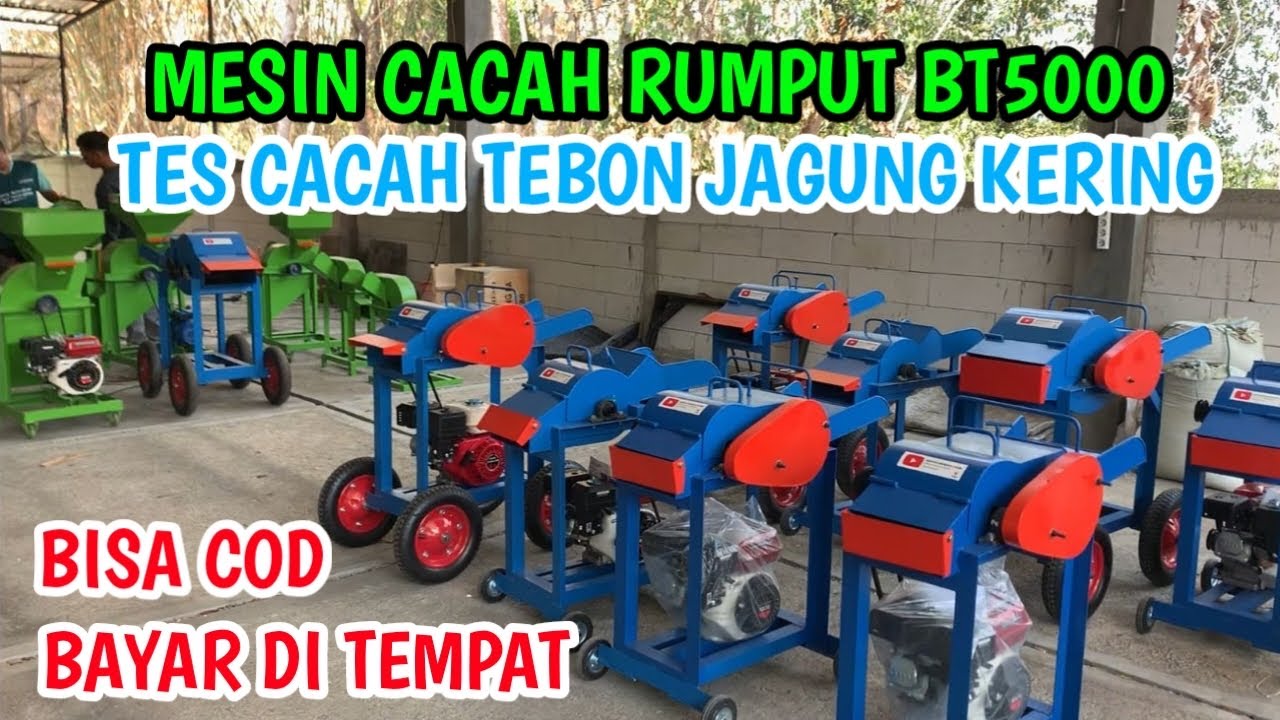 Mesin Cacah Rumput BT5000 Tes Cacah Tebon Jagung Kering #mesincacahrumput