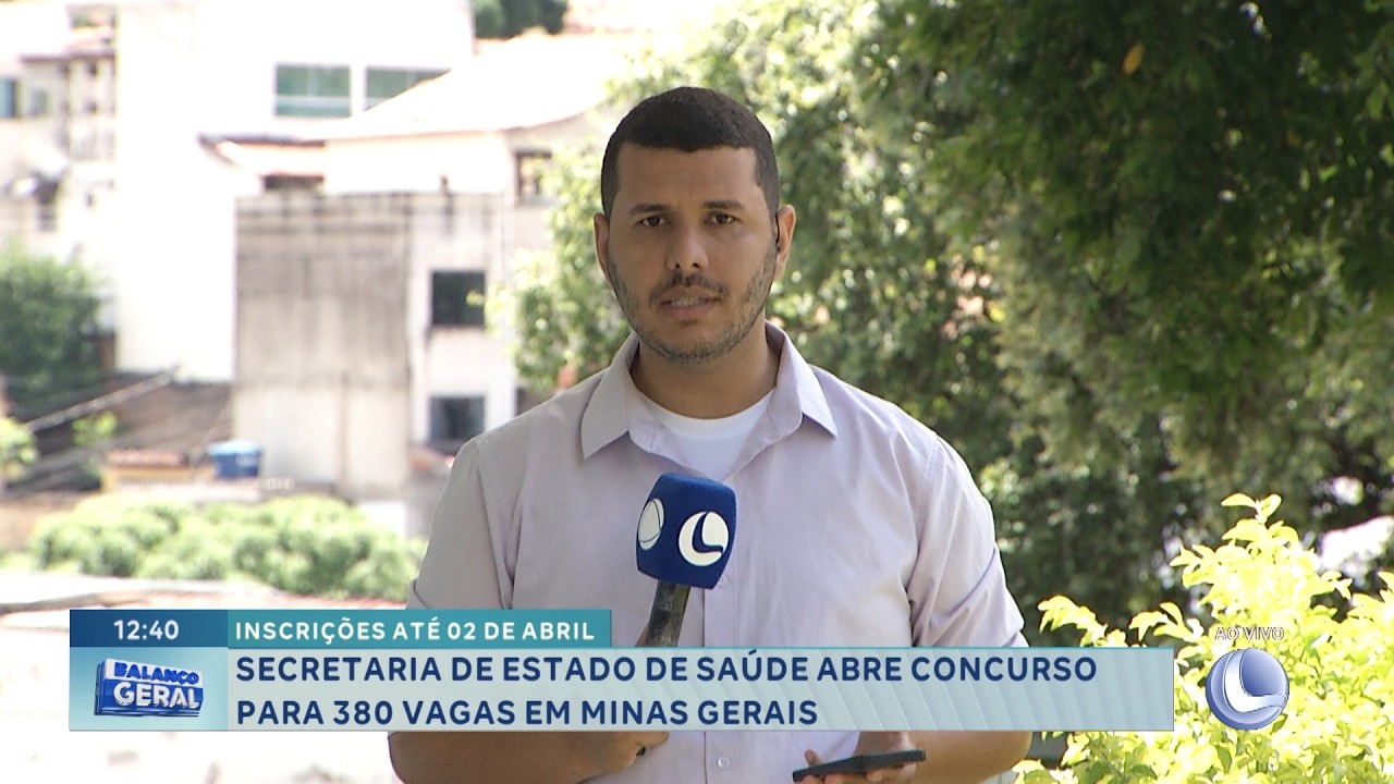 Concurso público: Secretaria de Saúde abre 380 vagas em Minas Gerais.