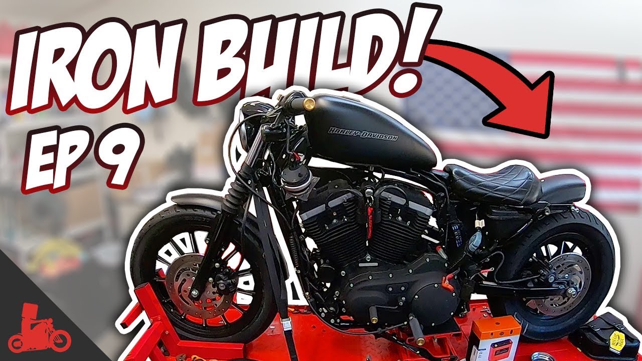 Harley Iron 883 Build! 🛠 New Shocks, Swingarm Bag +more (S2 Ep9)