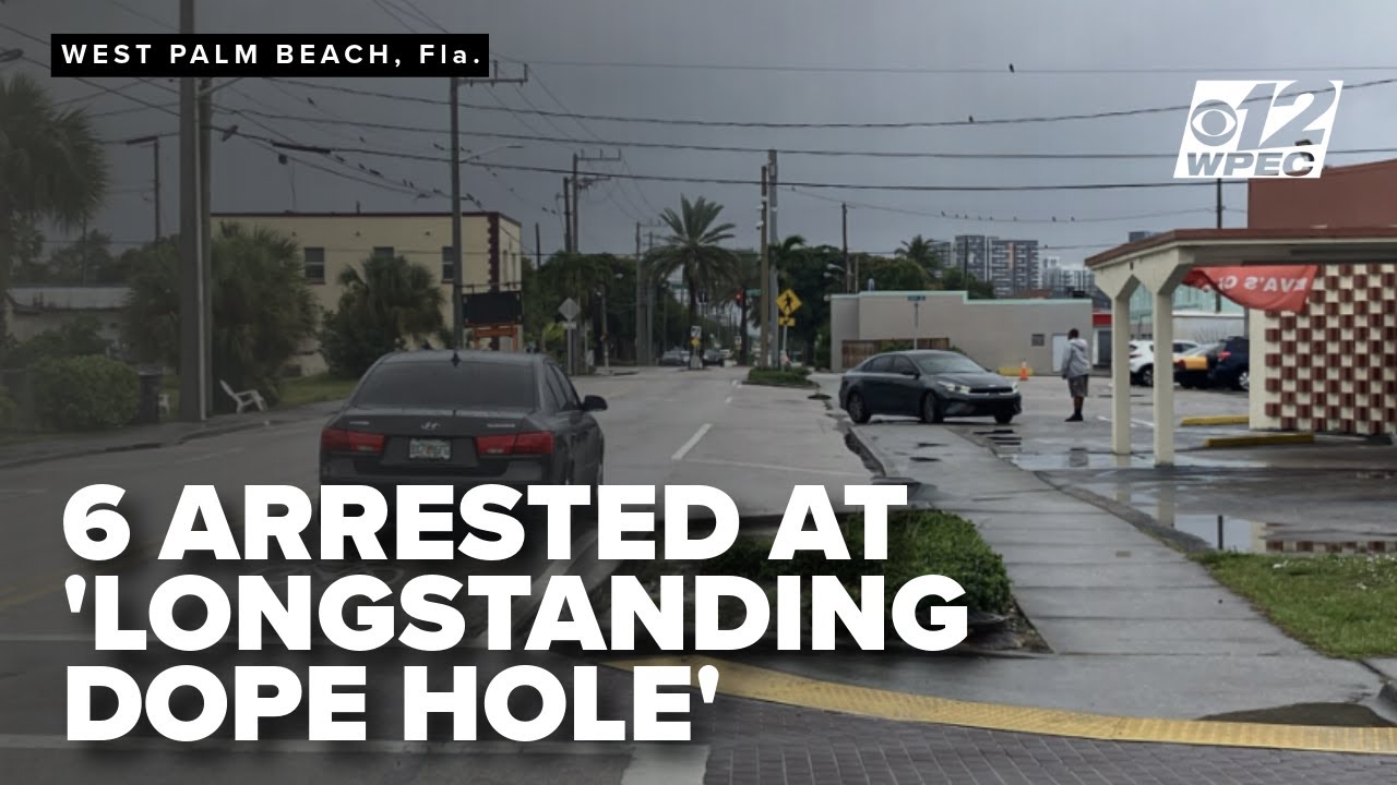 West Palm Beach police arrest 6 near area residents call 'dope hole'