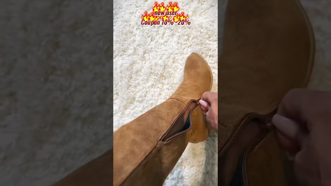 Trendy Kneehigh Boots in Brown, Khaki & Black #fok