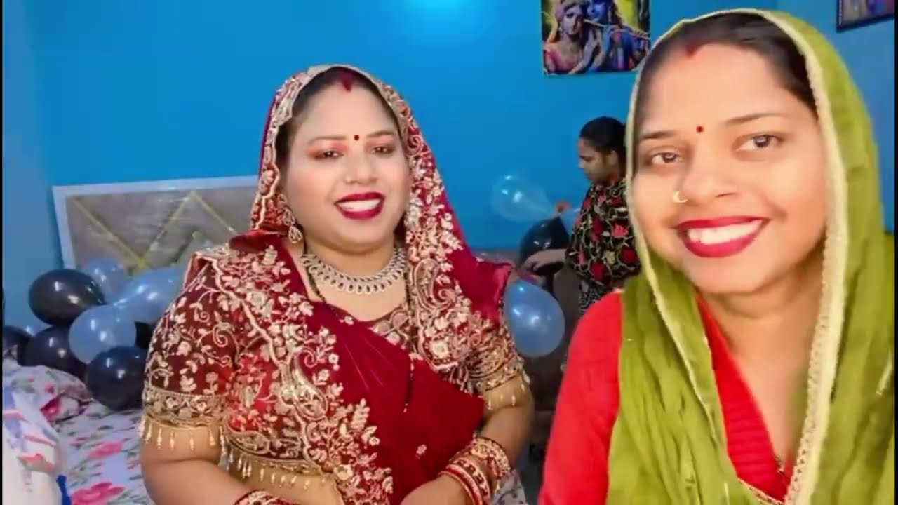 Jinval family vlog.634.Rani bhabhi ki anniversary per Sarika Bani decorator