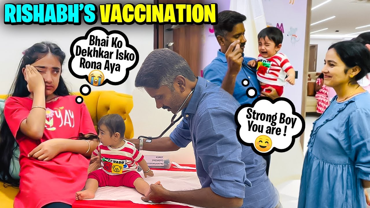 RISHABH ko Vaccination Lagwai💉😭RISHABH Ko Bahut Pain Hua😭😱 @SamayraNarulaandFamily