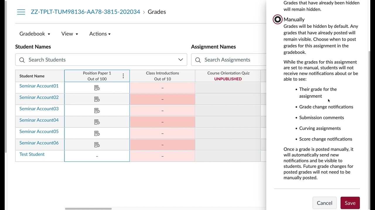 Hiding Grades for an Assignment while Grading in Canvas (Tech Tip Tuesday 4.5)
