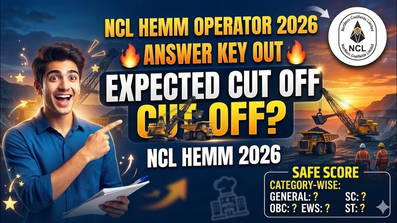 Ncl Hemm operater Expected cut off answer key out 🎉🎉#viral @notebookacademy1 @RojgarwithAnkit #video