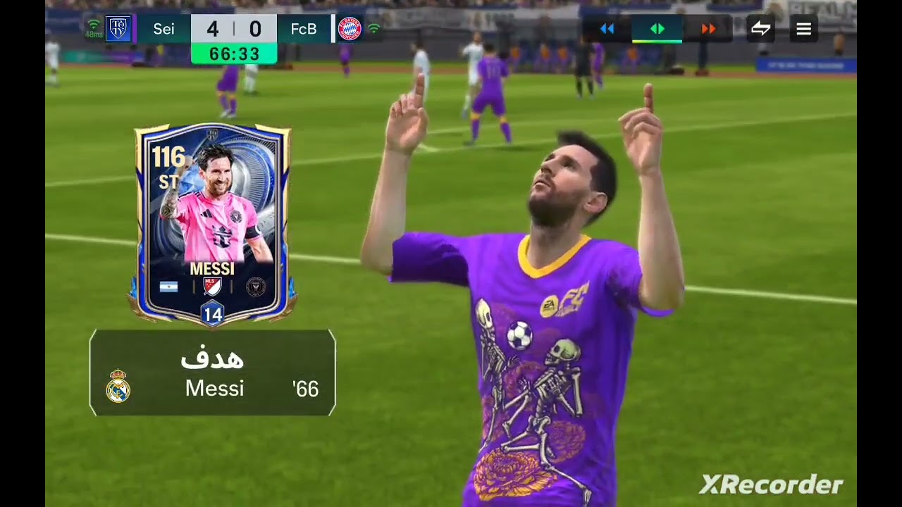 لعب مبارتين في اف سي موبيل مراوغة ولا امثل
