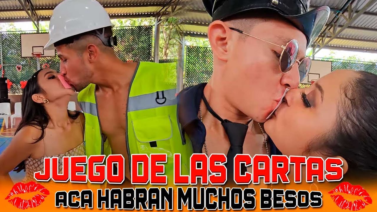 EL EQUIPO EN LOGRAR PASAR MAS CARTAS se lleva los primeros puntos. Veamos cuantos se dan un beso.