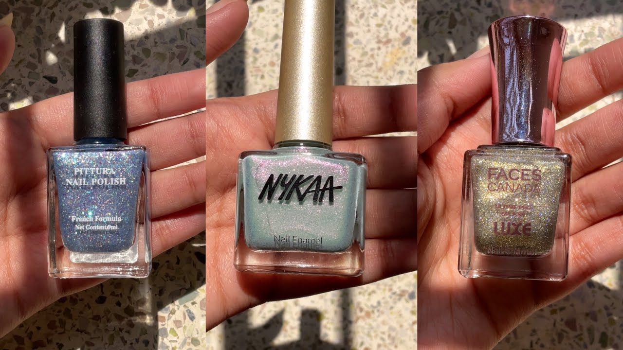 Top 7 glitter nail polishes in India | Nykaa, DeBelle, Lakm&eacute;, Faces Canada, Miniso, etc