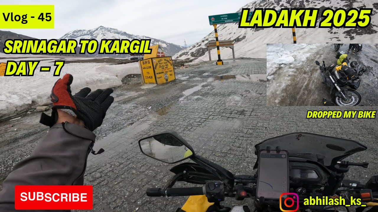 KODAGU TO LADAKH BIKE RIDE | SRINAGAR TO KARGIL | DROPPED MY BIKE | DAY - 7 |  VLOG - 45 | VWA