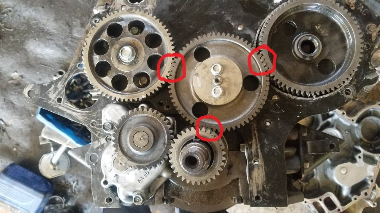 Mitsubishi 4D34 Engine Timing Marks and restoration
