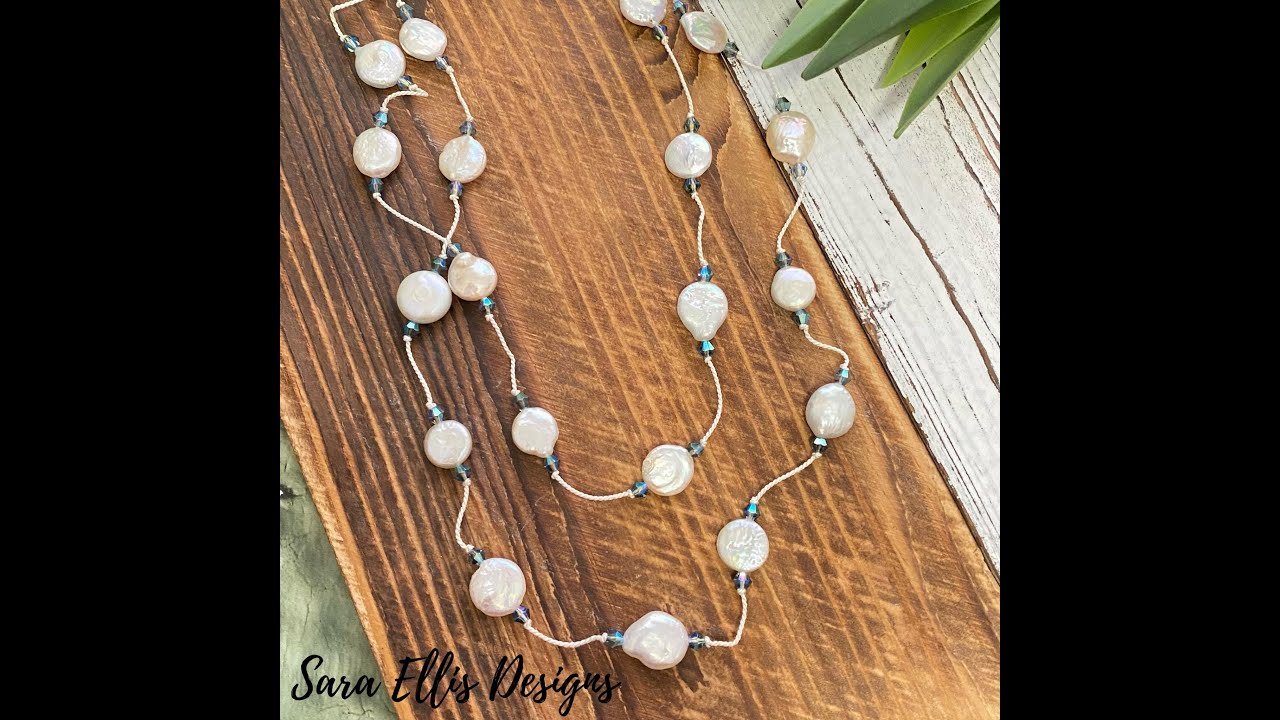 Tin Cup Style Hand Knotted Necklace