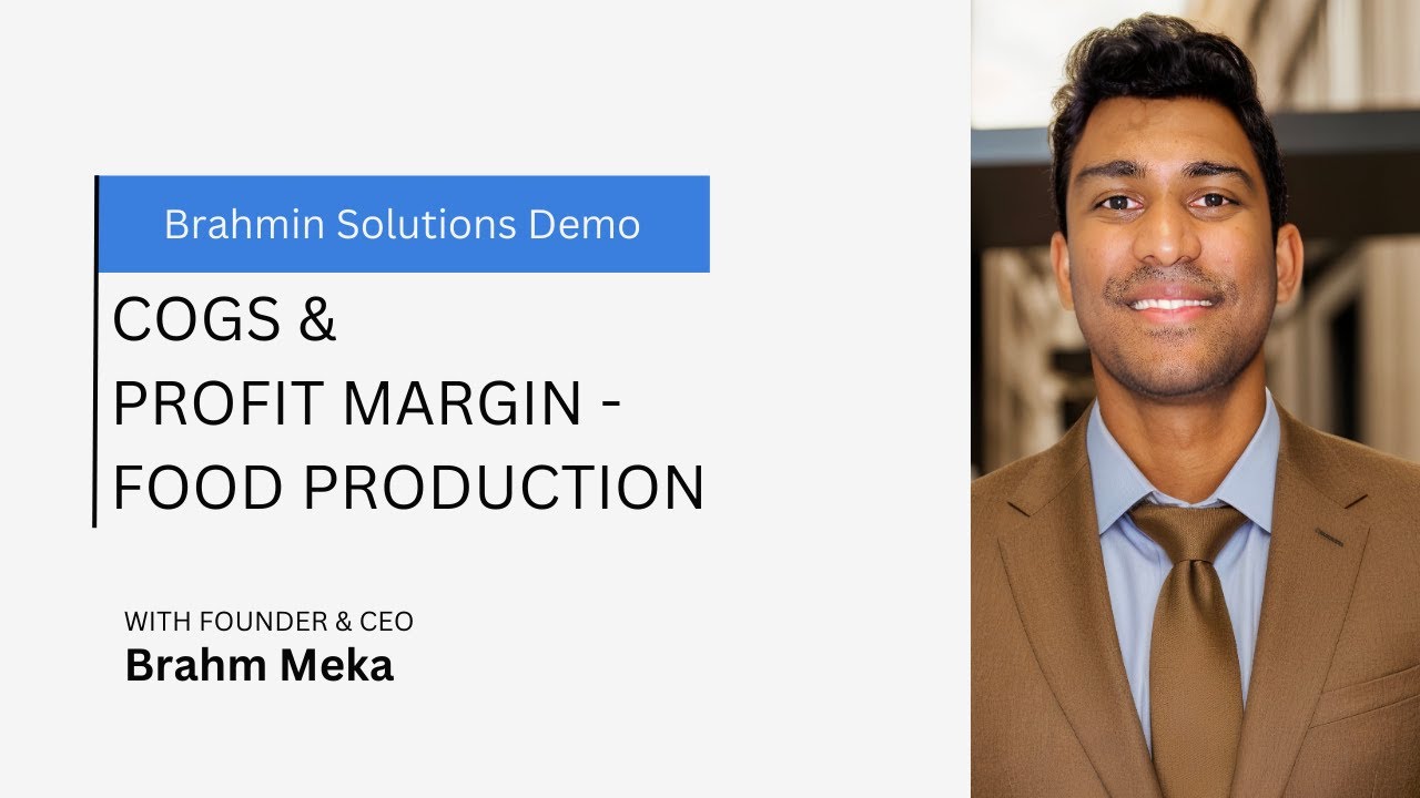 How to Track COGS for Food Production Companies - Brahmin Solutions Inventory & MRP Software