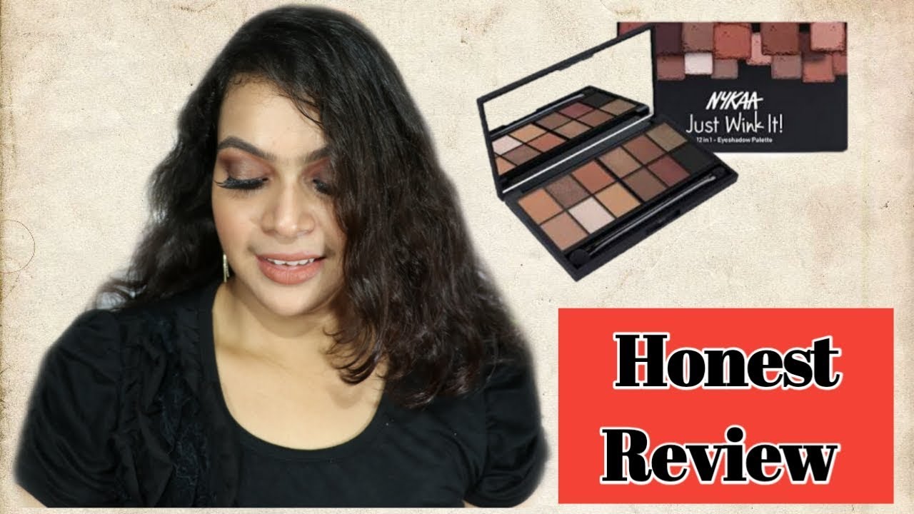 Honest review of Nykaa Just Wink It eye-shadow palette and Lash Talk False Eyelash
