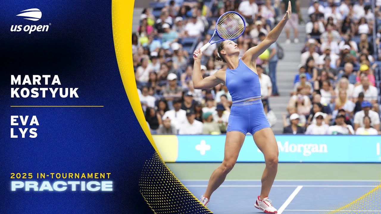 LIVE | Marta Kostyuk and Eva Lys | Practice Session | 2025 US Open