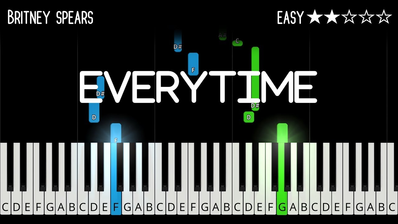 Britney Spears - Everytime - EASY Piano Tutorial