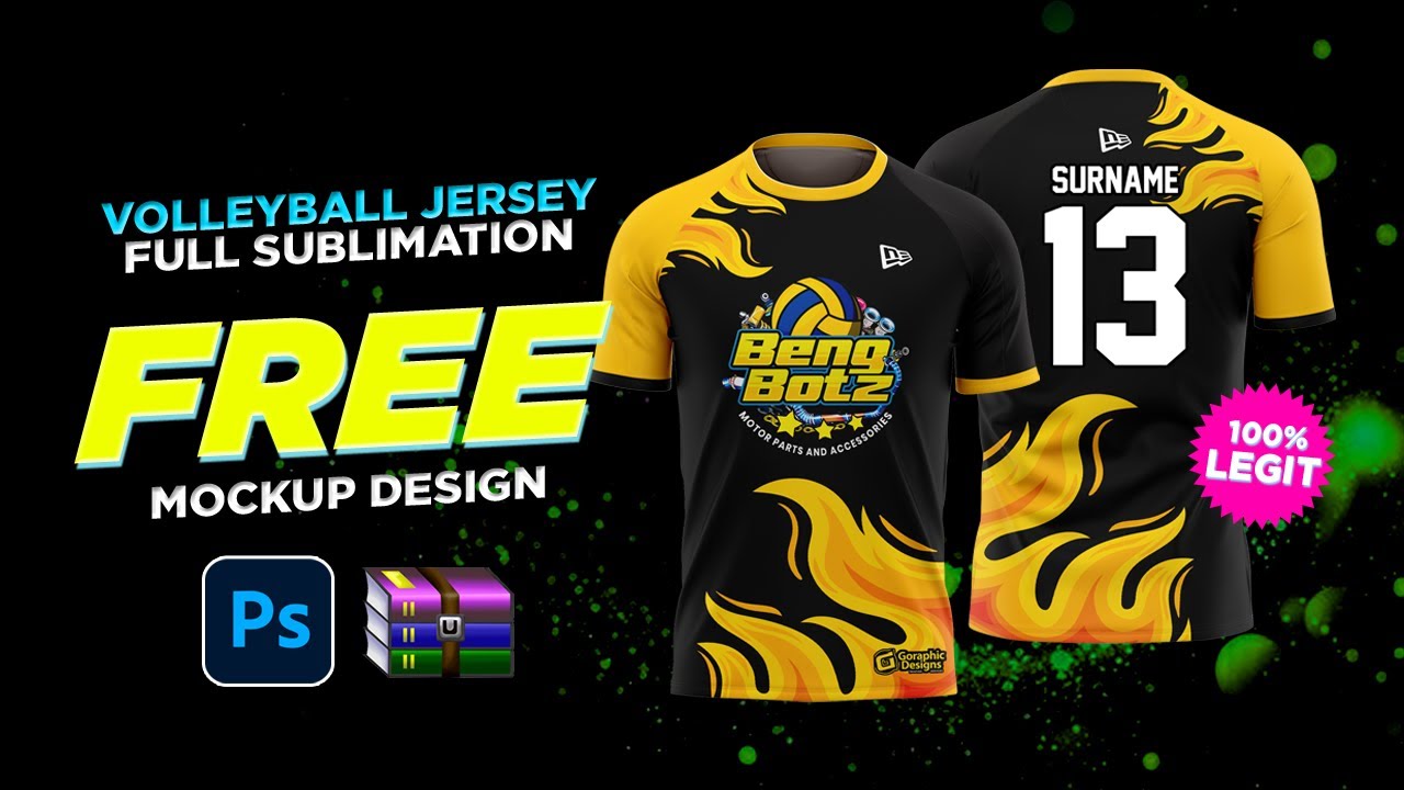 %100 LEGIT FREE VOLLEYBALL JERSEY MOCKUP DESIGN (FREE TSHIRT MOCKUP PSD)