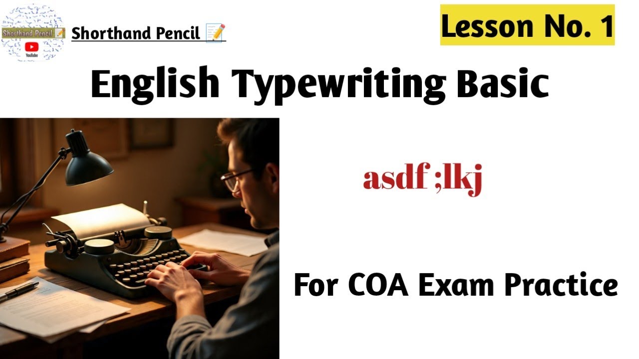 English Typewriting Basic Class 1