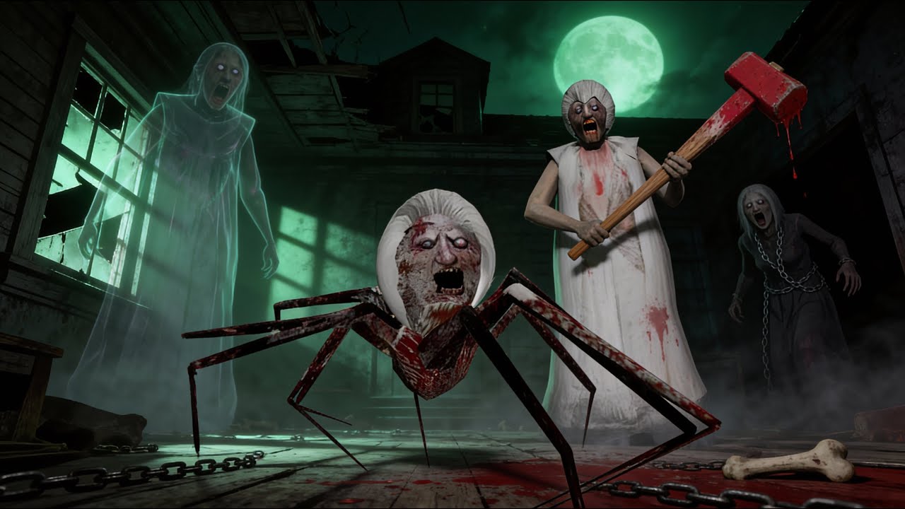 Granny Live 🔴 Spider & Ghost Inside the House | Scary Horror Gameplay