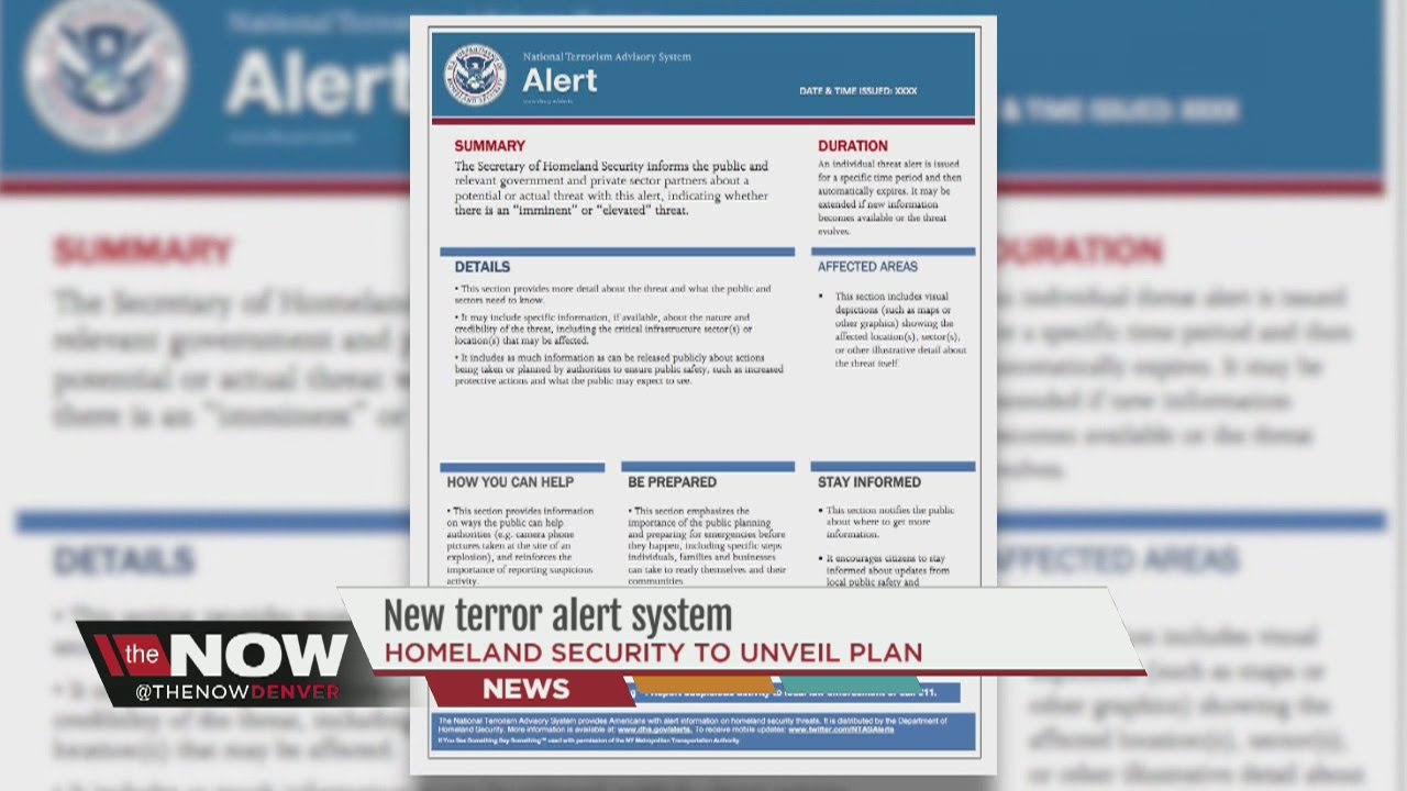 Feds updating terrorism alert system