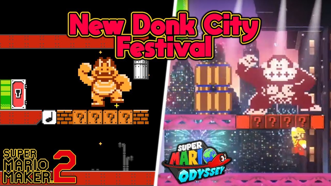 Super Mario Maker 2 - Amazing NEW DONK CITY FESTIVAL Level from SUPER MARIO ODYSSEY