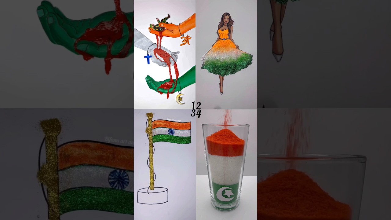 Happy independence day🧡🤍💚 #shorts #art