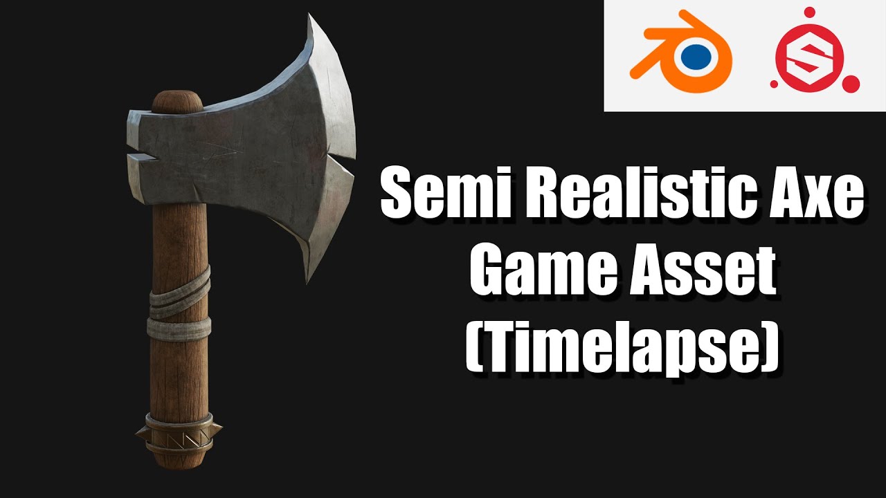 Axe Game Asset Creation Speedart - Blender 2.8, Substance Painter