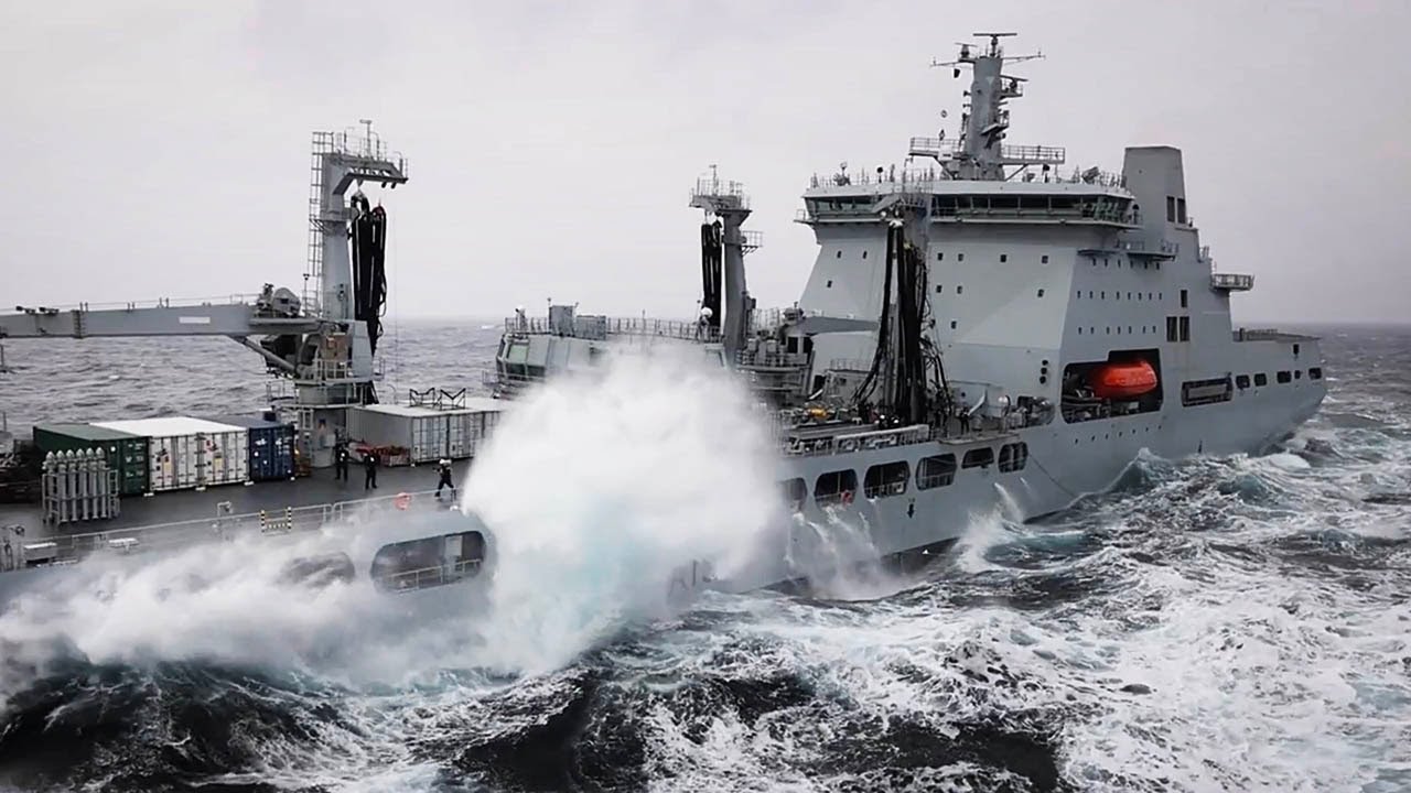 RFA Tidesurge operating in the Arctic