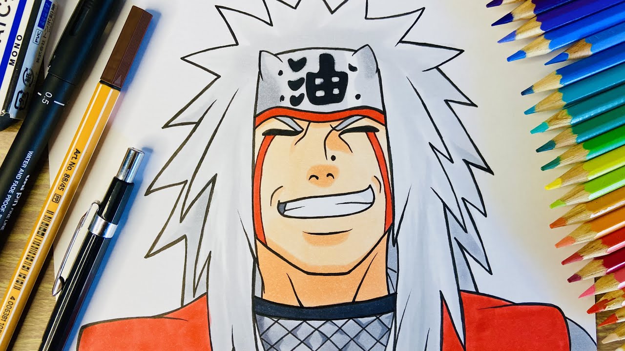 Como Desenhar o Jiraya - Sábio Tarado ( Naruto )