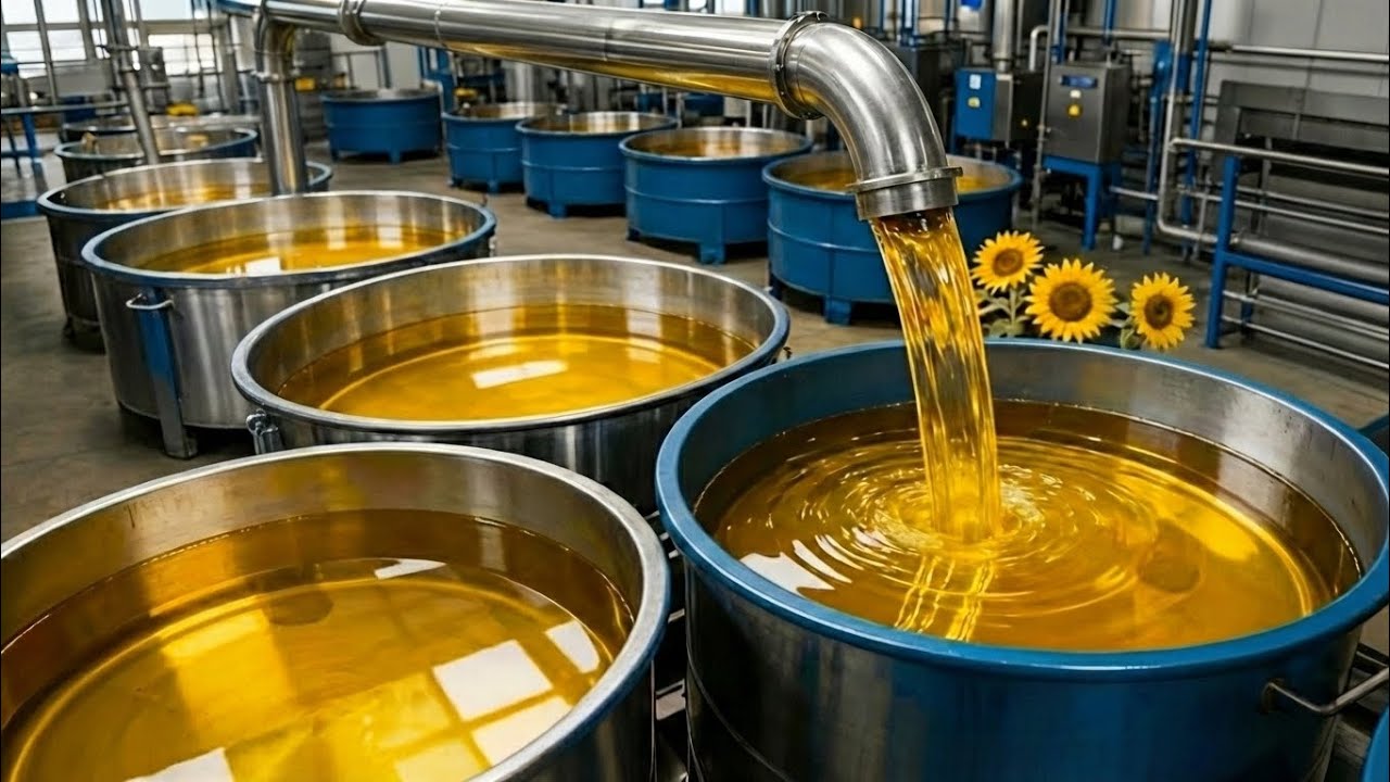 How Cooking Oil Is Made Inside a Giant Factory | From Seeds to Oil