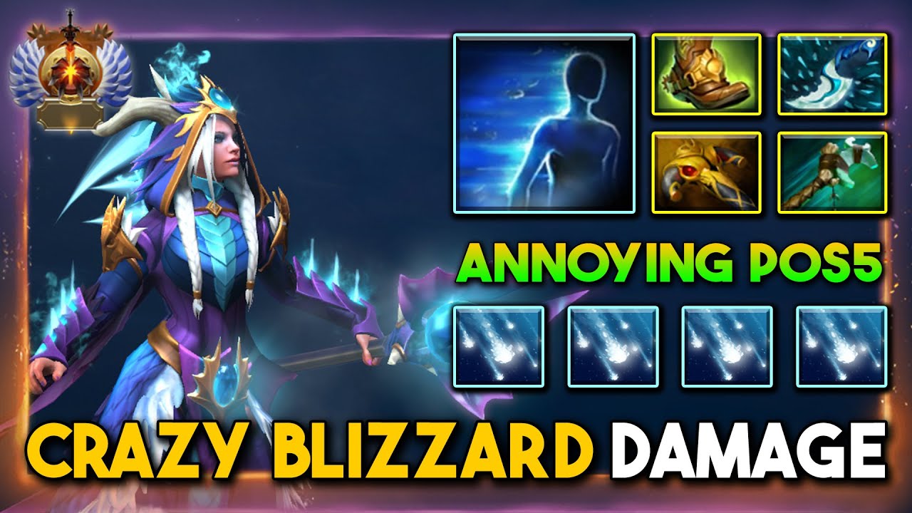 ULTRA ANNOYING HARD SUPPORT Crystal Maiden With High Damage Blizzard 7.35d DotA 2