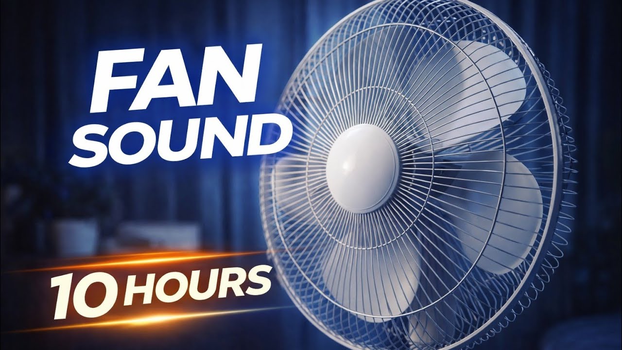 Fan Sound for Sleeping • 10 Hours • Black Screen