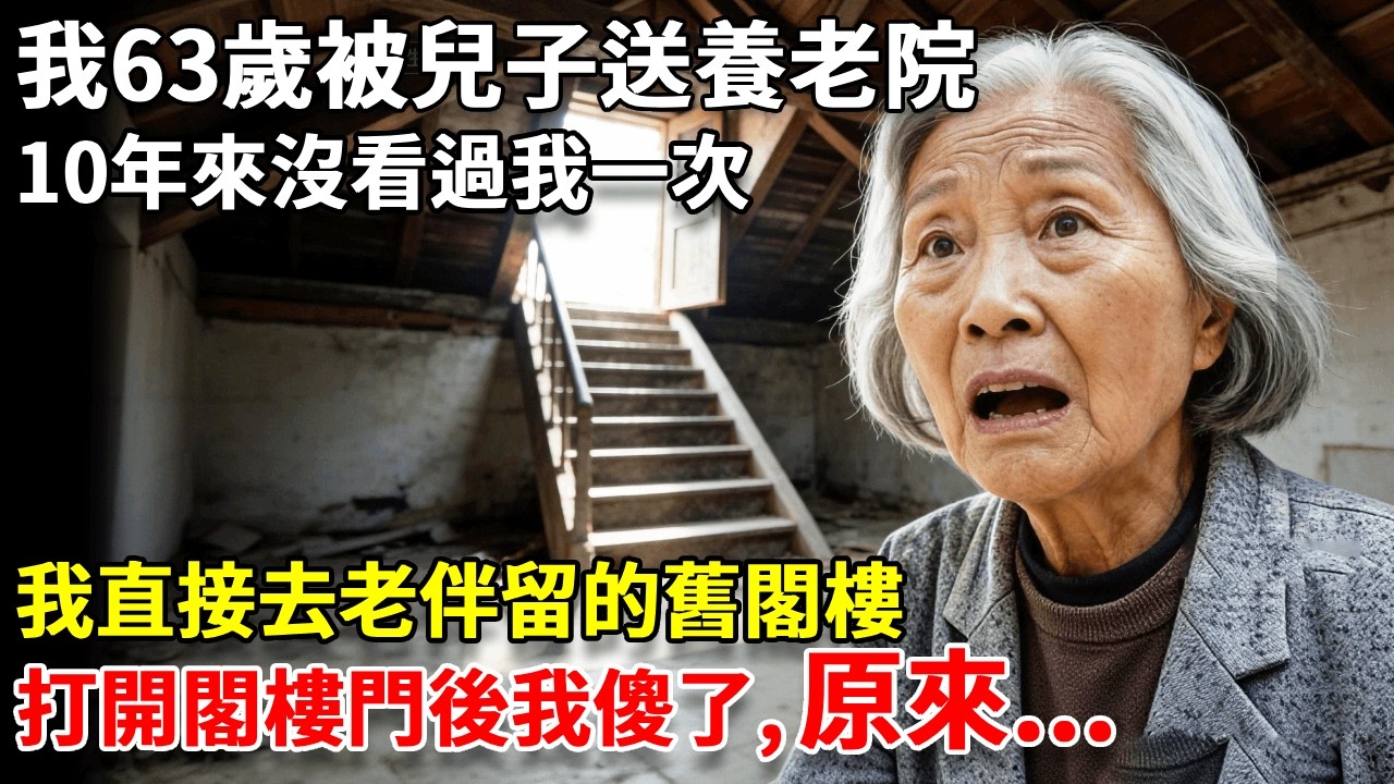 我63歲被兒子送養老院，10年來沒看過我一次，新年開春，我直接去老伴留的舊閣樓，打開閣樓門後我傻了！ #養老#生活經驗#情感故事#晚年哲理