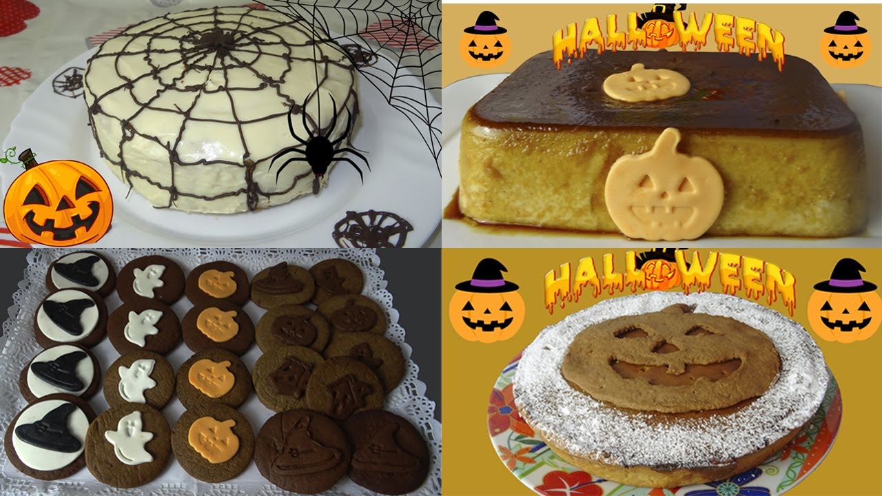 4 RECETAS DULCES PARA HALLOWEEN 🎃 FÁCILES Y RÁPIDAS