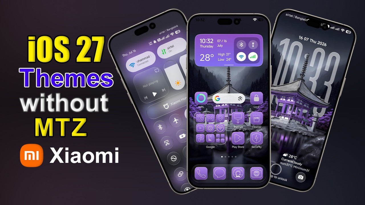Тема iOS 27 без MTZ-файла для глобальных устройств Xiaomi